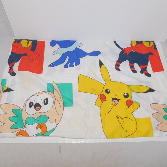 Pokemon Reversible Twin Duvet Cover & Pillowcase Rowlet Litten Poppilo Pikachu - Picture 6 of 9
